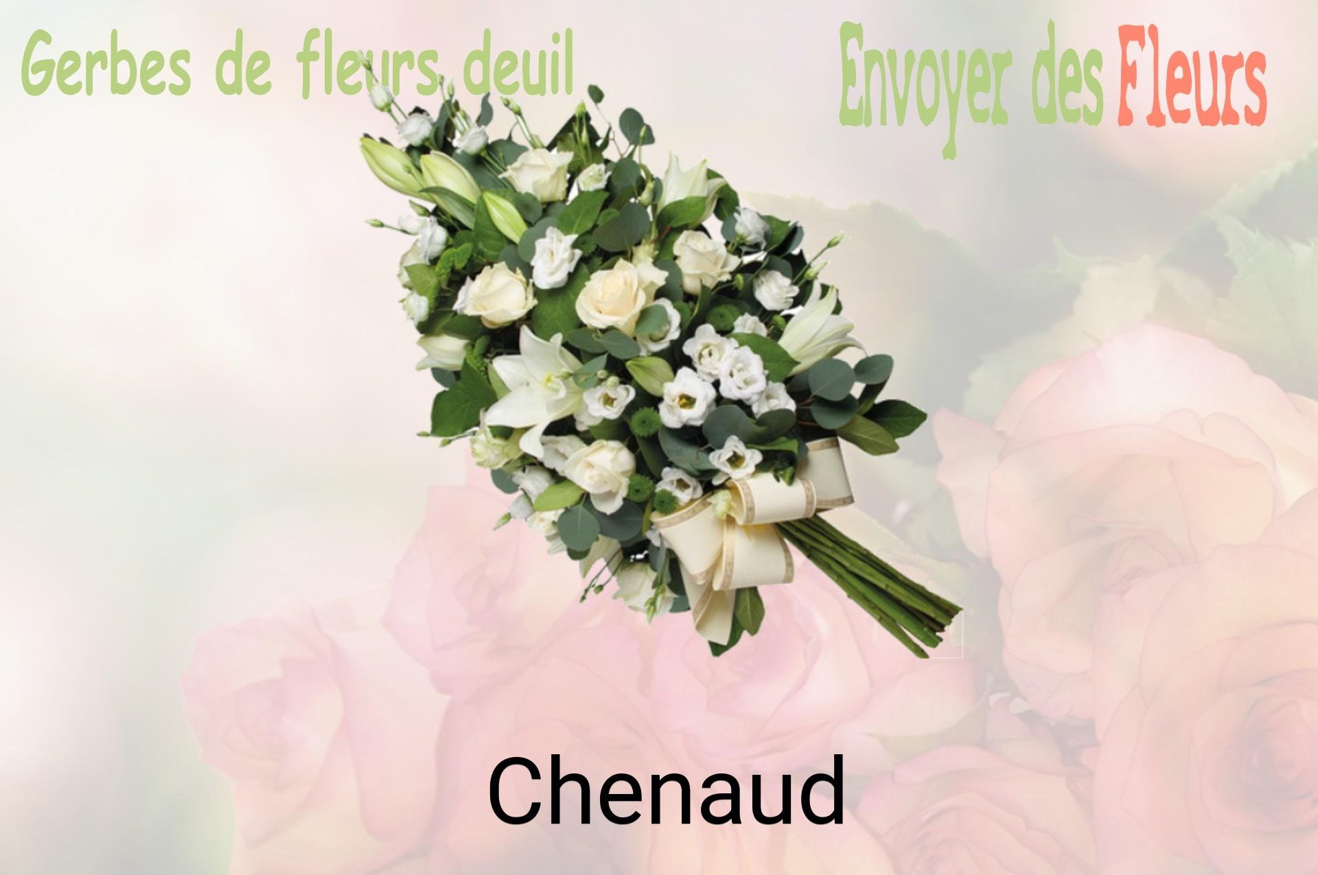 Gerbe de fleurs de deuil livrée à Chenaud